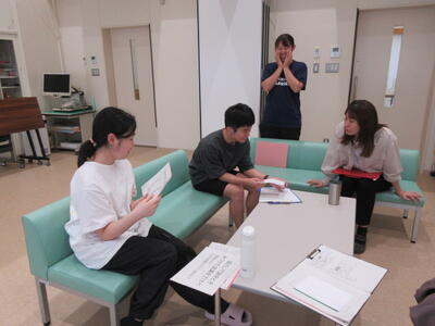 中学部行事　多目的室